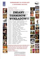 Zmiany terminów wykładów z historii sztuki