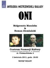 ONI - antologia mistrzowskiej ballady