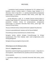 Protokół z posiedzenia Komisji Konkursowej