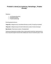 Protokół z obrad jury - 
