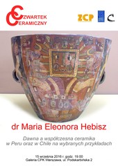 Czwartek Ceramiczny: dr Maria Eleonora Hebisz
